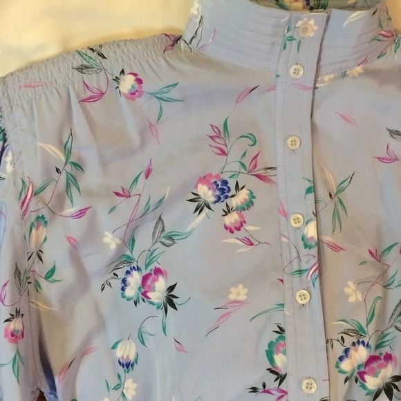 3/$30 VINTAGE 80S MIDI FLORAL DRESS COLLAR LONG SLEEVE MADE IN SHANGHAI SZ XS-S - Picture 12 of 14